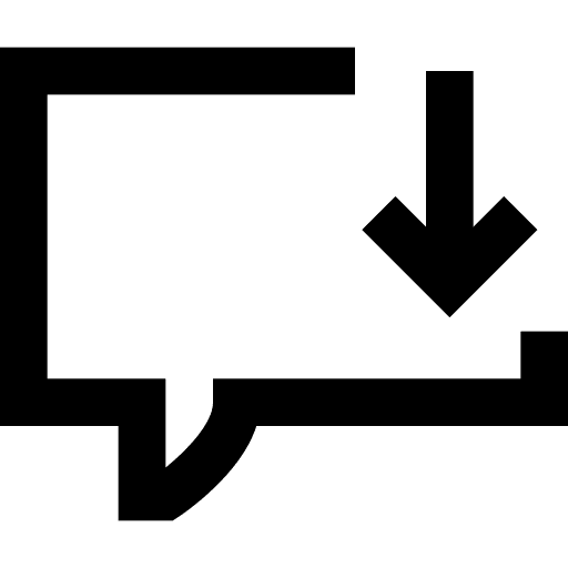 Speech bubble comment arrow chat box icon