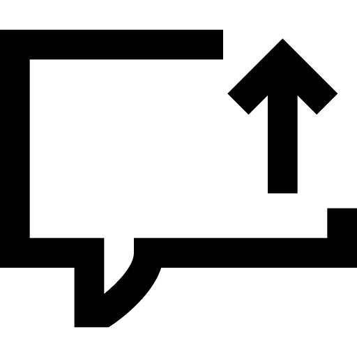 Speech bubble conversation arrow message icon
