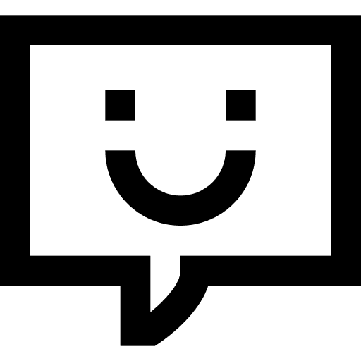 Speech bubble happy speech bubble message icon