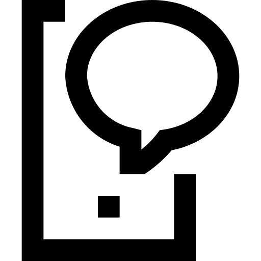 Smartphone comment communications chat icon Smartphone comment communications chat icon