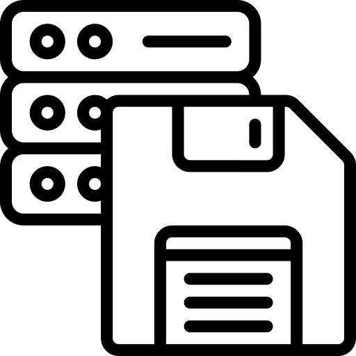 Save data server diskette electronics icon