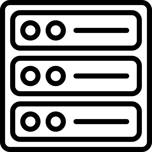 Server database hosting storage icon