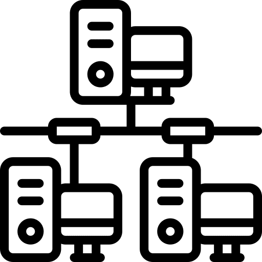 Computer networks monitor networking technology icon