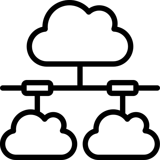 Cloud network data cloud computing internet icon