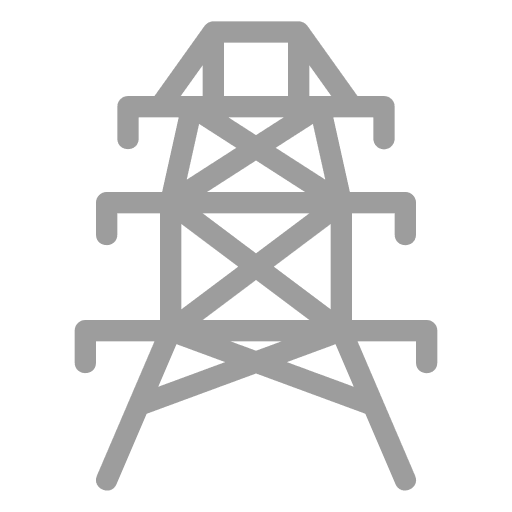 Electric tower electronics eco electric architecture and city icon