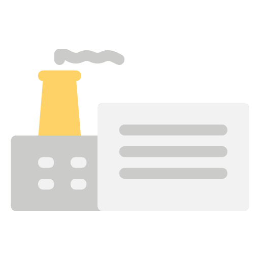 Factory factory buildings pollution icon