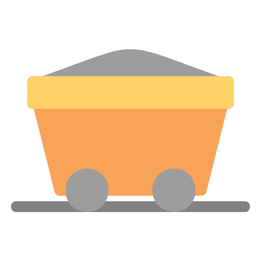 Mining cart wagon cart industry icon