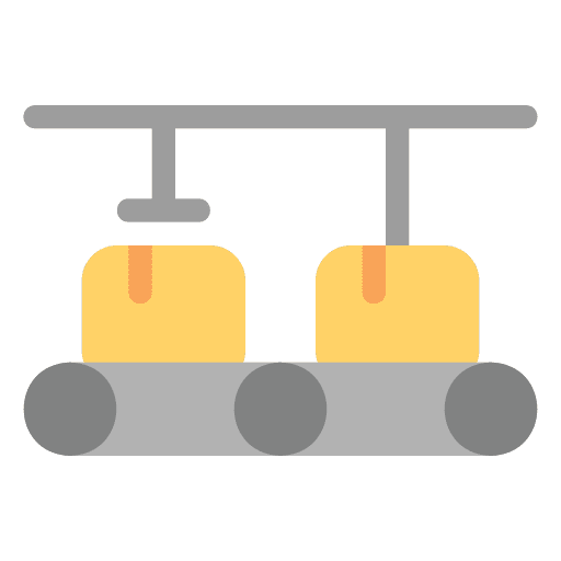 Conveyor belt delivery industry products icon Conveyor belt delivery industry products icon