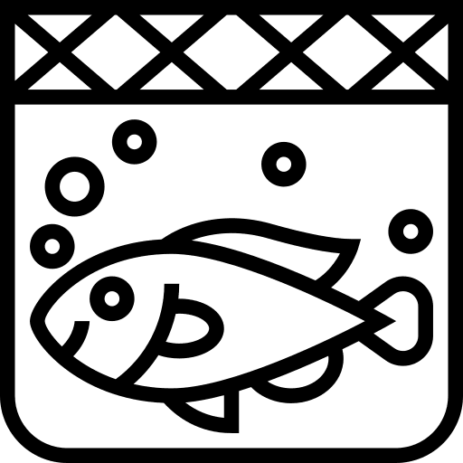 Aquaculture fish farming and gardening river icon