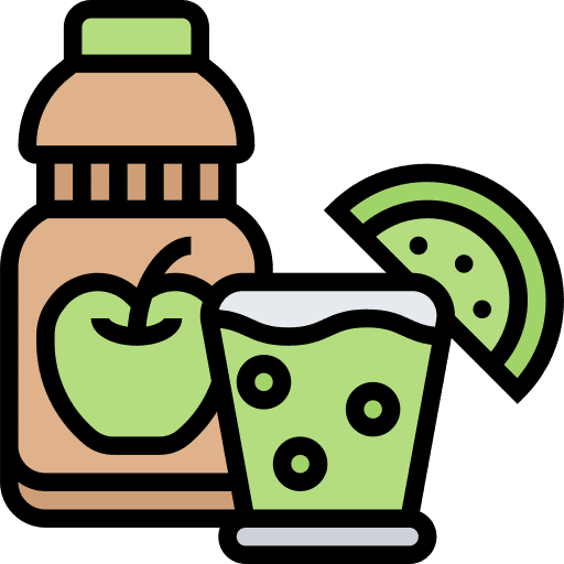 Apple juice shot fresh food and restaurant icon