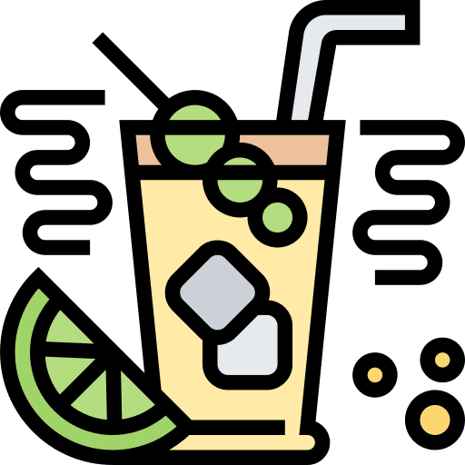 Cocktail food and restaurant cocktail alcoholic icon