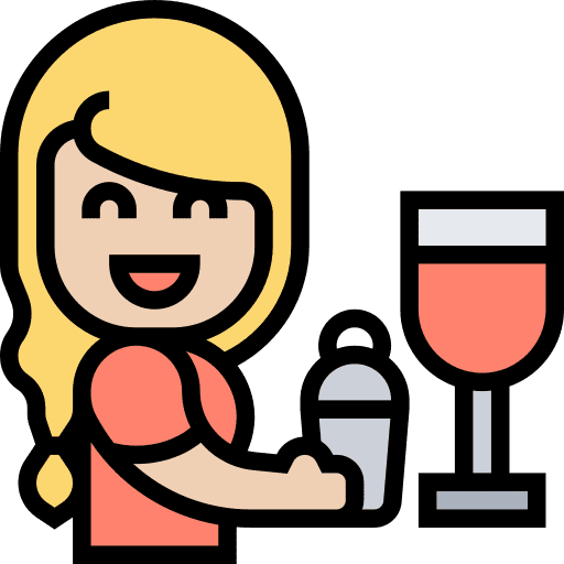 Bartender waitress food and restaurant shaker icon Bartender waitress food and restaurant shaker icon