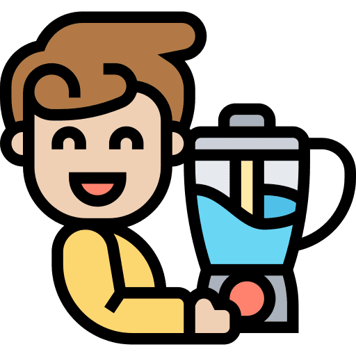 Blender man juice cocktail icon Blender man juice cocktail icon