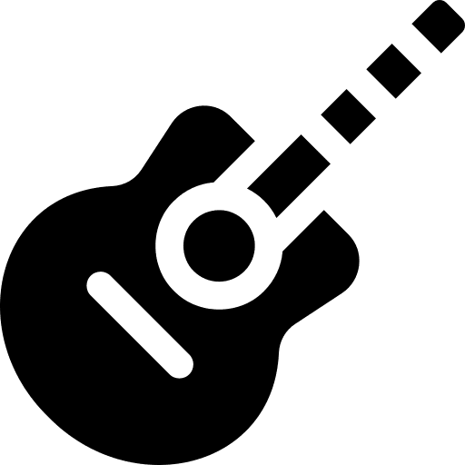 Guitar acoustic music and multimedia string instrument icon Guitar acoustic music and multimedia string instrument icon