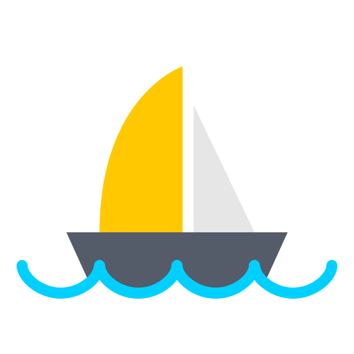 Boat travel sea sailor icon