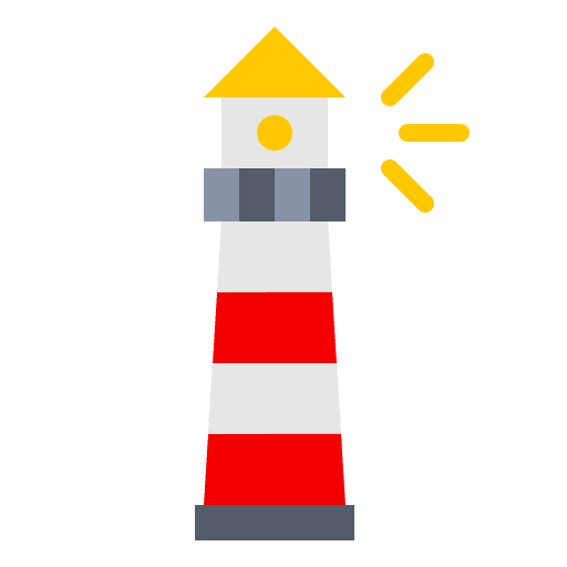 Lighthouse cultures guide lighthouse icon