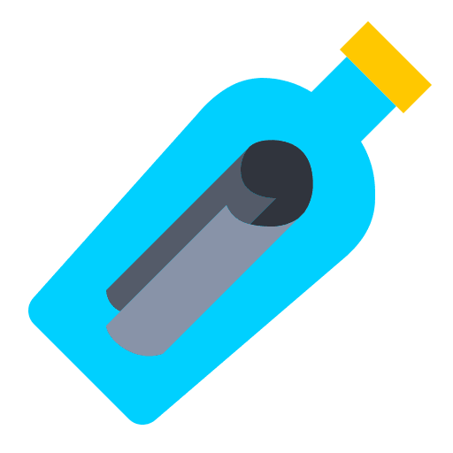 Message in a bottle paper bottle cultures icon