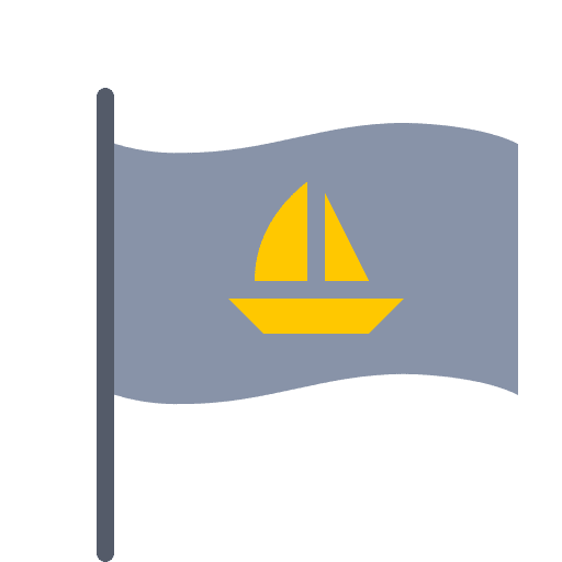 Flag sailing anchor flag icon Flag sailing anchor flag icon