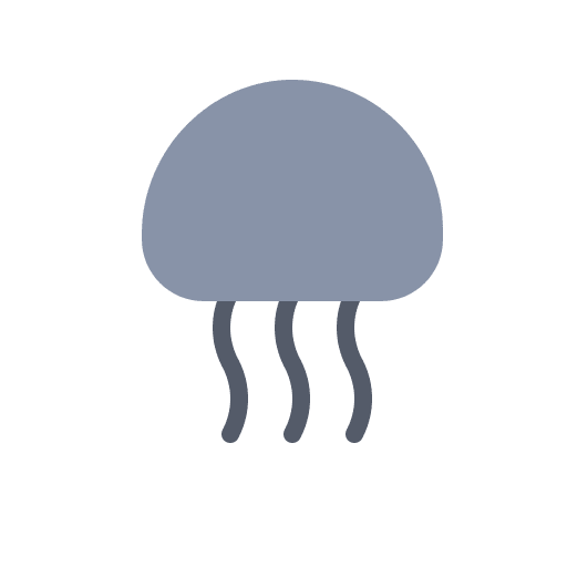 Jellyfish sea animal ocean icon Jellyfish sea animal ocean icon