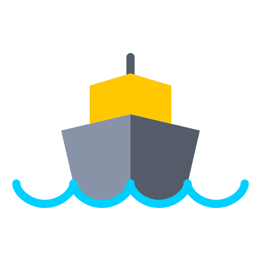 Ship cruise transportation boat icon