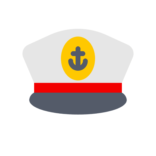 Captain cap marine sailor nautical icon Captain cap marine sailor nautical icon