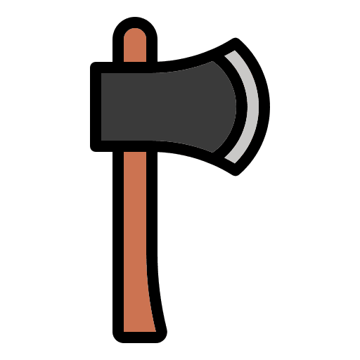 Axe hatchet utensil construction and tools icon Axe hatchet utensil construction and tools icon