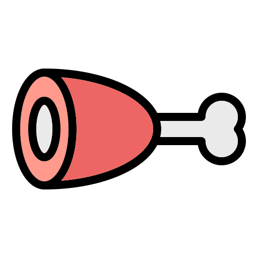 Drumstick meat raw food icon Drumstick meat raw food icon