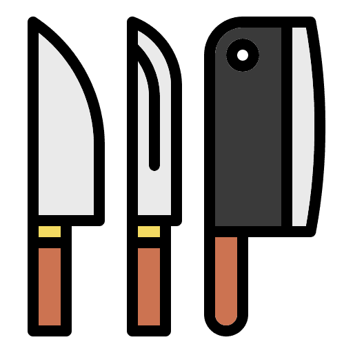 Knives steak butcher tools icon Knives steak butcher tools icon