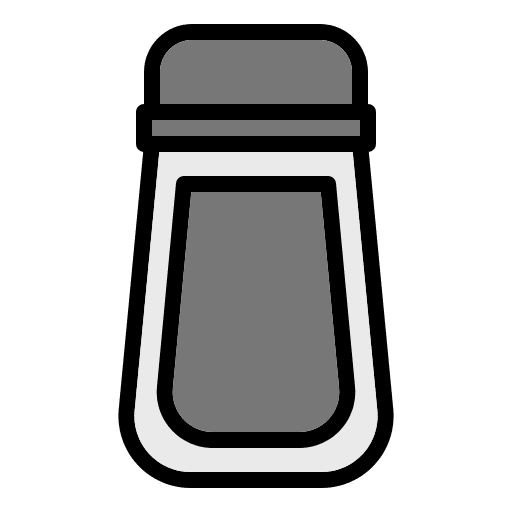 Salt condiment cooking shaker icon Salt condiment cooking shaker icon