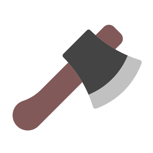 Axe camp outdoor travel icon
