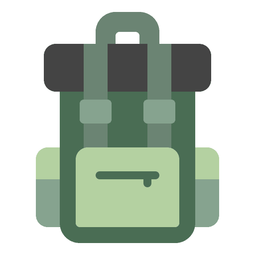 Bag camp adventure vacation icon Bag camp adventure vacation icon
