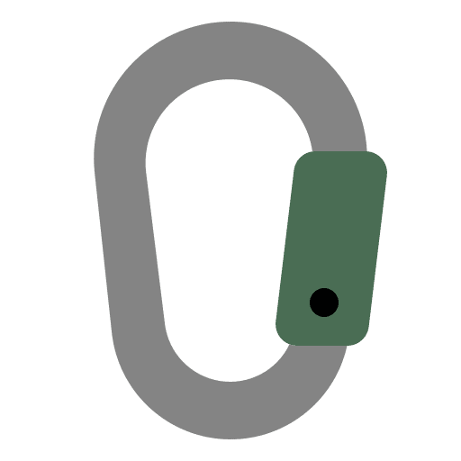 Carabiner journey camping vacation icon Carabiner journey camping vacation icon