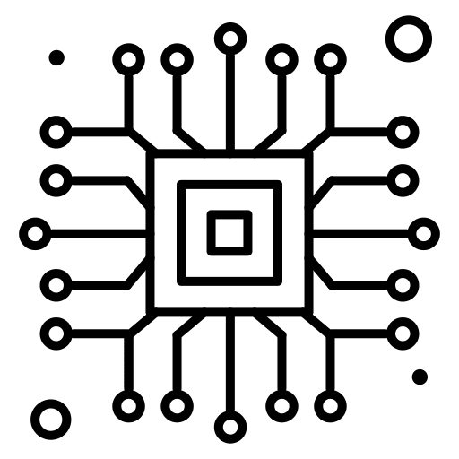 Chip electronics processor power icon