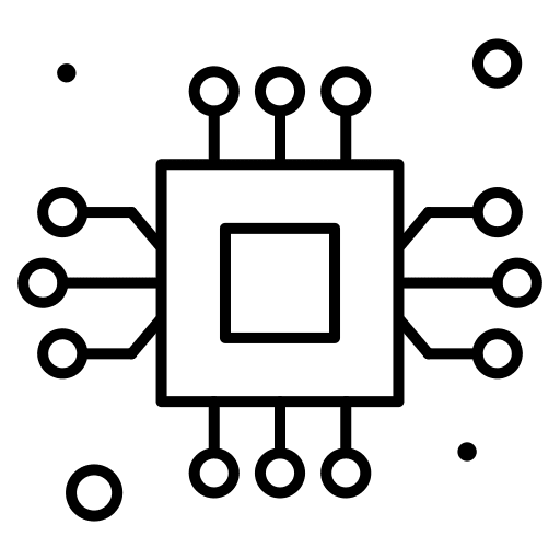 Circuit board cpu electronics technology icon