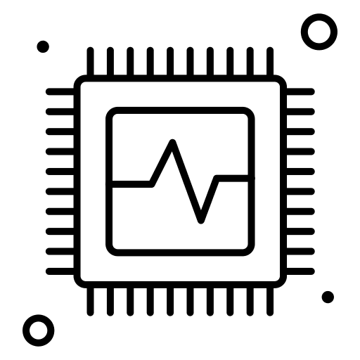 Circuit technological board electronic icon