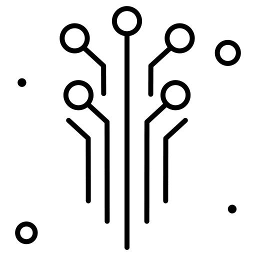 Computing chip electronics circuit board icon