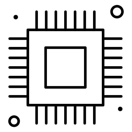 Microchip chip hosting microchip icon Microchip chip hosting microchip icon