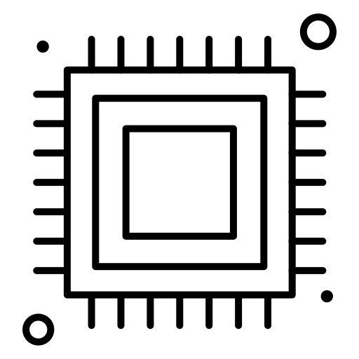 Microchip database electronics processor icon Microchip database electronics processor icon
