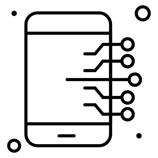 Processor phone circuit mobile icon