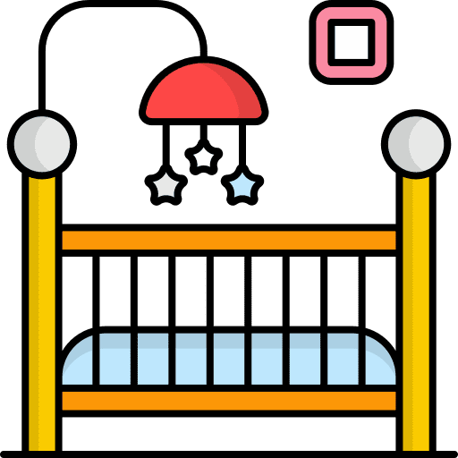 Baby room kid and baby furniture baby room icon