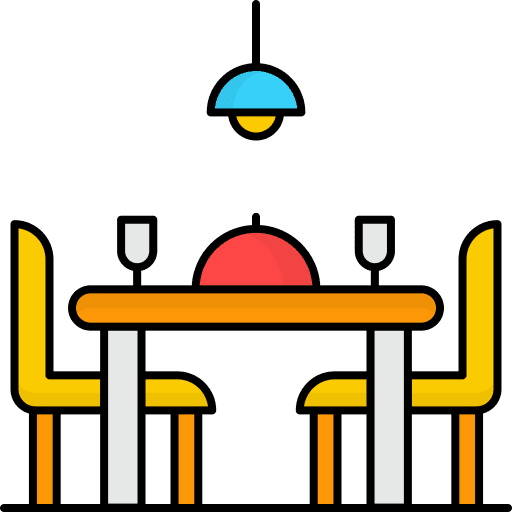 Dining room dinner dining room dining table icon