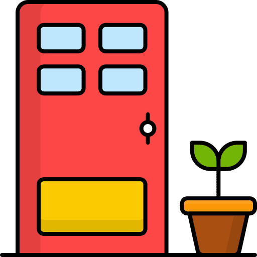 Front door furniture and household gate entrance icon