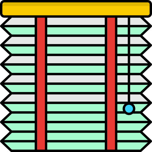 Blind venetian furniture and household blind icon Blind venetian furniture and household blind icon