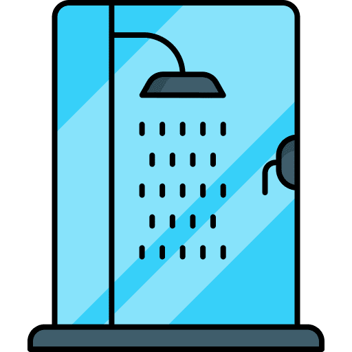 Shower water bathroom cleaning icon Shower water bathroom cleaning icon