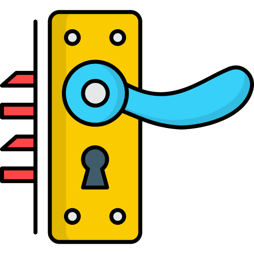 Door handle security furniture and household door handle icon Door handle security furniture and household door handle icon