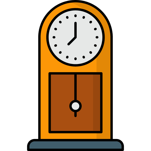 Grandfather clock pendulum clock decor icon Grandfather clock pendulum clock decor icon