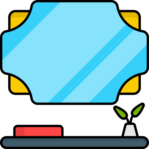 Mirror reflection frame decoration icon Mirror reflection frame decoration icon