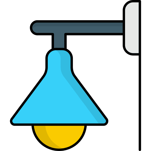 Wall lamp bulb street light lightning icon Wall lamp bulb street light lightning icon