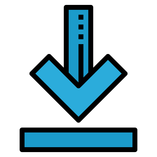 Bottom arrows direction bottom icon