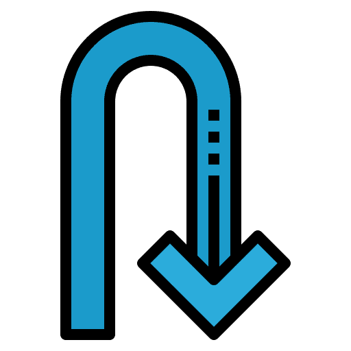 U turn arrows u turn direction icon U turn arrows u turn direction icon